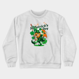 Dancing Irish Leprechaun Crewneck Sweatshirt